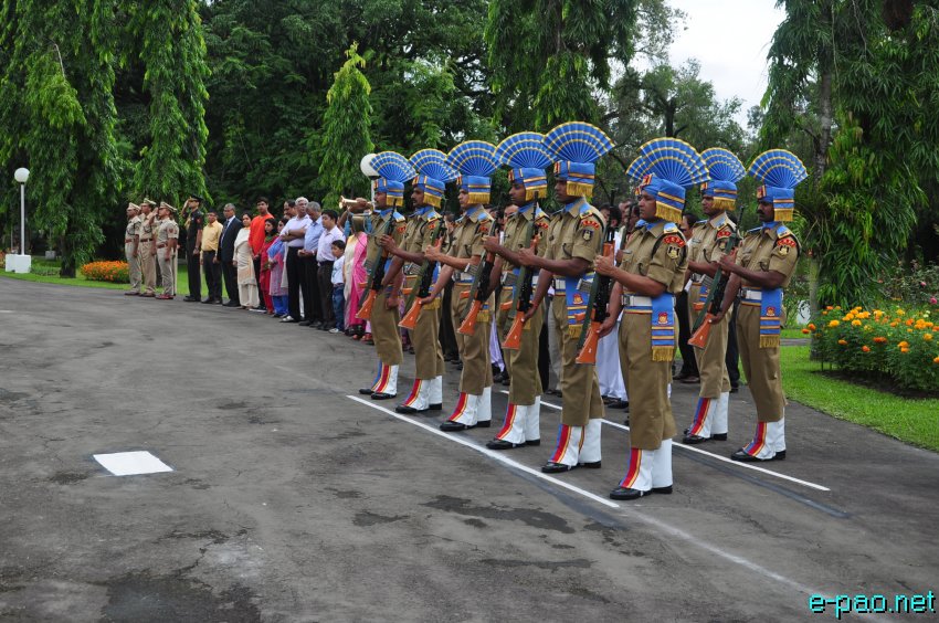 15 August - Independence Day : Governor flag hoisting ceremony at Raj Bhavan, Imphal :: 15th August 2014
