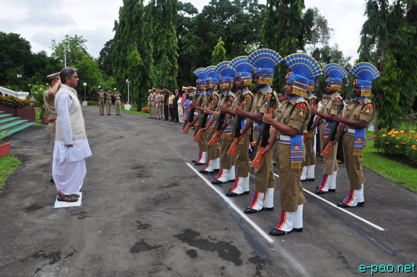 15 August - Independence Day : Governor flag hoisting ceremony at Raj Bhavan, Imphal :: 15th August 2014