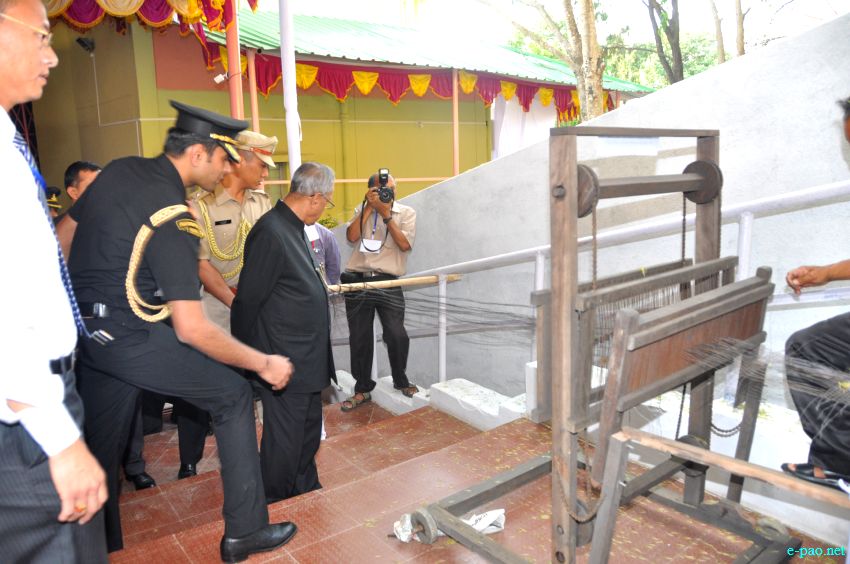 President, Pranab Mukherjee, arrived  at Imphal to attend 14th Convocation of Manipur University :: 29 April 2014