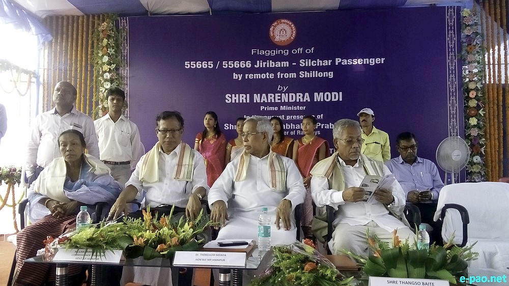 Jiribam-Silchar first daily passenger train flagged off by  Prime Minister Narendra Modi :: May 27 2016