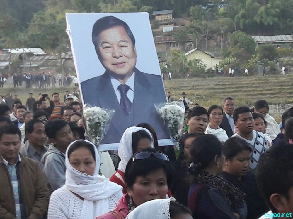 Funeral service of Professor Gangmumei Kamei at Namching, Keithelmanbi   :: 06 January 2017