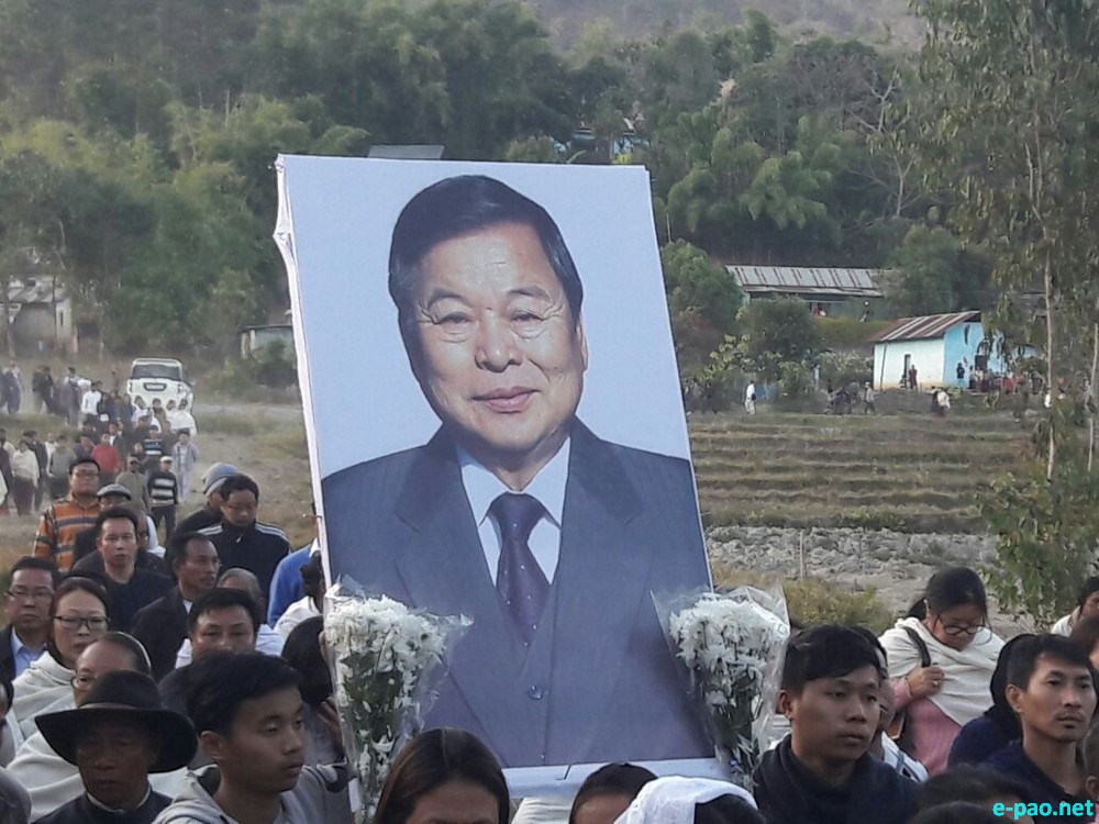 Funeral service of Professor Gangmumei Kamei at Namching, Keithelmanbi   :: 06 January 2017 .