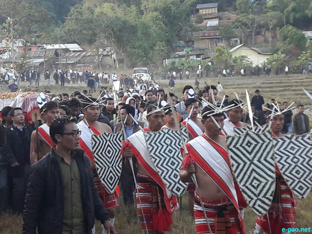 Funeral service of Professor Gangmumei Kamei at Namching, Keithelmanbi   :: 06 January 2017