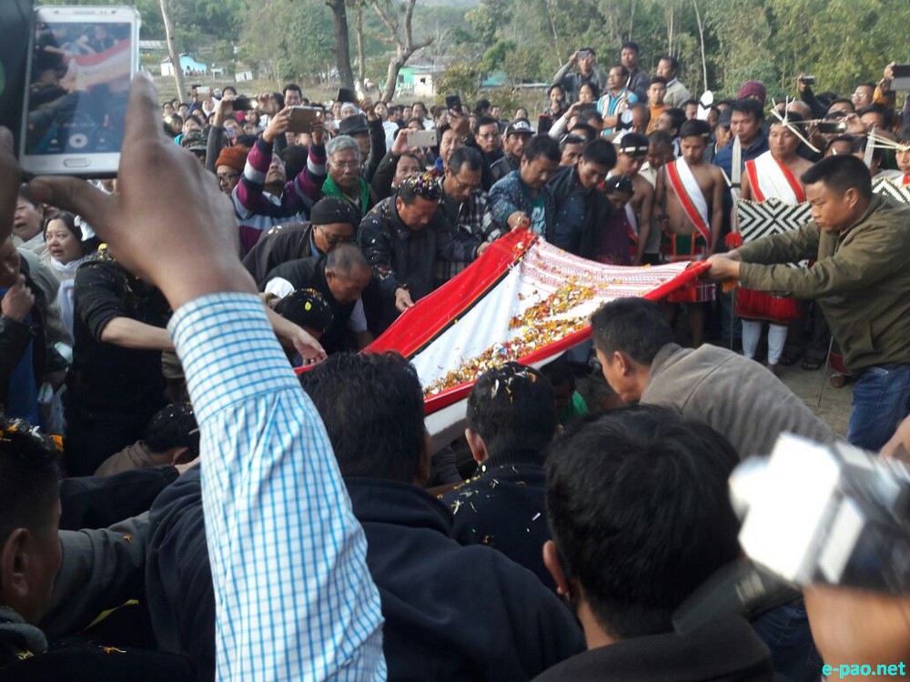 Funeral service of Professor Gangmumei Kamei at Namching, Keithelmanbi   :: 06 January 2017