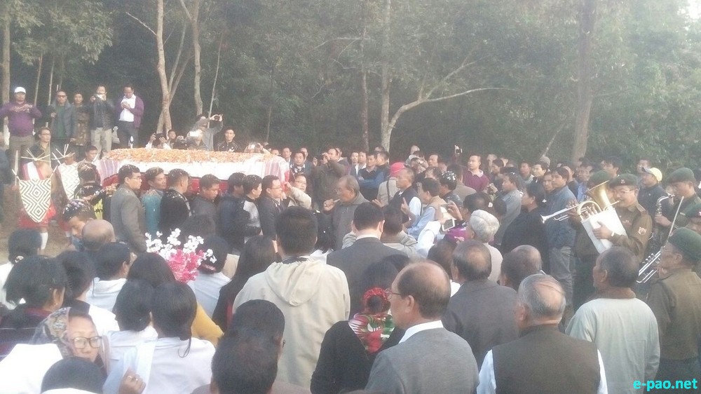 Funeral service of Professor Gangmumei Kamei at Namching, Keithelmanbi   :: 06 January 2017