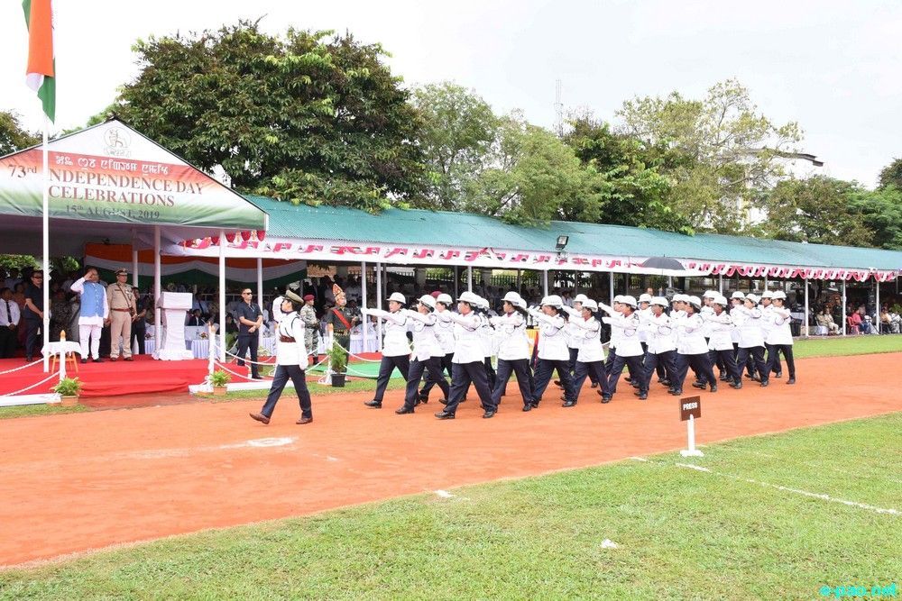 Independence Day celebration at CM Bungalow and 1st MR Parade Ground, Imphal :: August 15th 2019