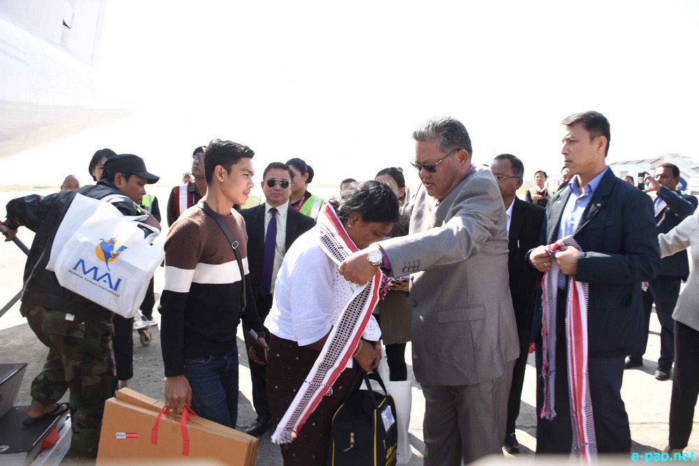 Myanmar's private carrier Air KBZ chartered flight service between Mandalay and Imphal at Bir Tikendrajit International Airport  :: 23 November 2019