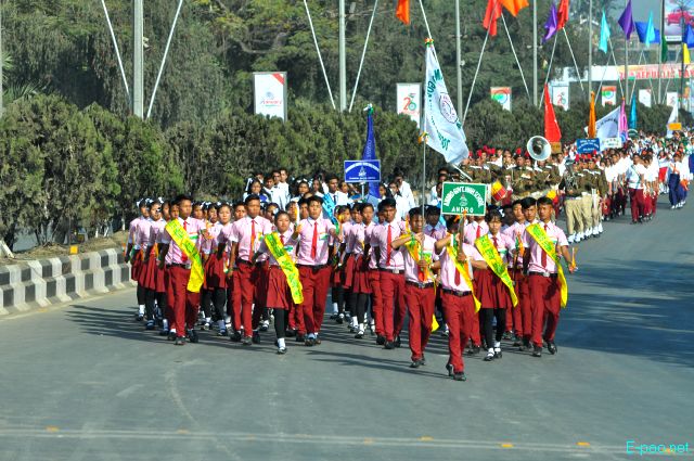 March Past by School : 70th Indian Republic Day celebration at Imphal :: January 26 2019
