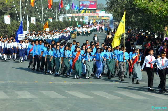 March Past by School : 70th Indian Republic Day celebration at Imphal :: January 26 2019