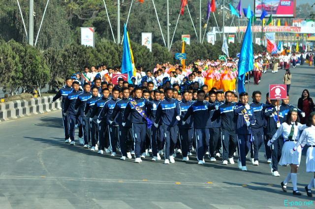 March Past by School : 70th Indian Republic Day celebration at Imphal :: January 26 2019