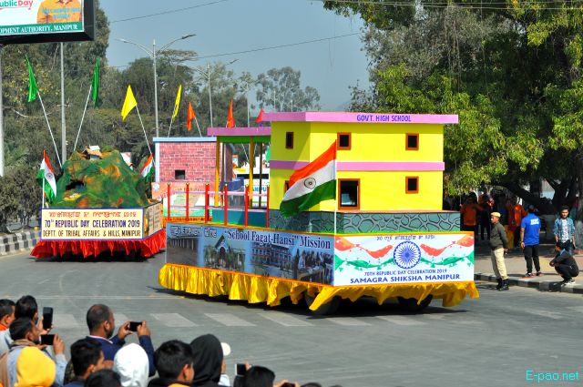 Tableaux presentation : 70th Indian Republic Day celebration at Imphal :: January 26 2019