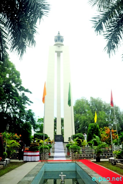 Shaheed Minar : 130th Patriots' Day  at  Bir Tikendrajit Park, Imphal  :: 13 August 2021