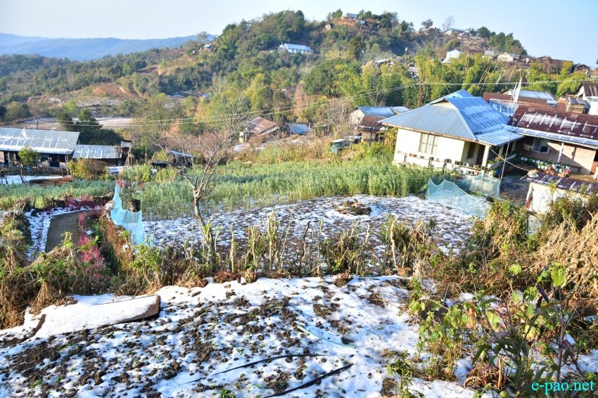 Snowfall and hailstorm at Shirui Village, Ukhrul district, Manipur :: 7th February 2021