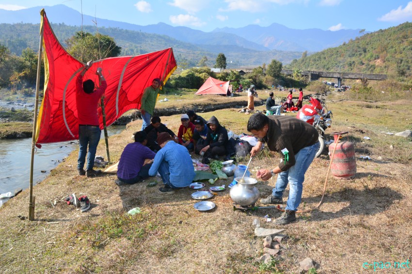 New Year Revellers from in and around Imphal City enjoying a New Year picnic at Singda Dam on January 1st 2016. 