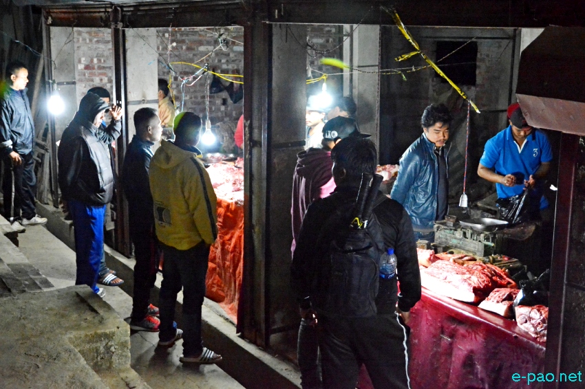 People buying Meat at Imphal area on the eve of New Year 2017 :: 31st December 2016