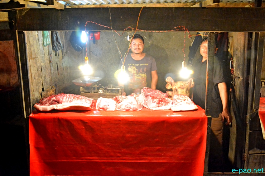 People buying Meat at Imphal area on the eve of New Year 2017 :: 31st December 2016