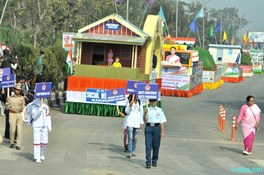 Tableaux presentation : 69th Indian Republic Day at Kangla, Imphal :: January 26 2018