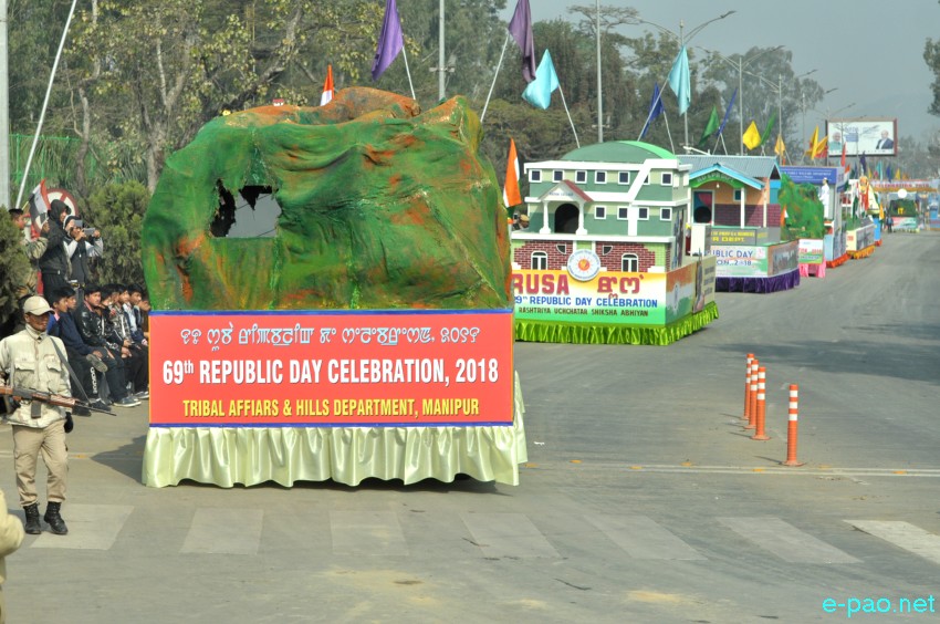 Tableaux presentation : 69th Indian Republic Day at Kangla, Imphal :: January 26 2018