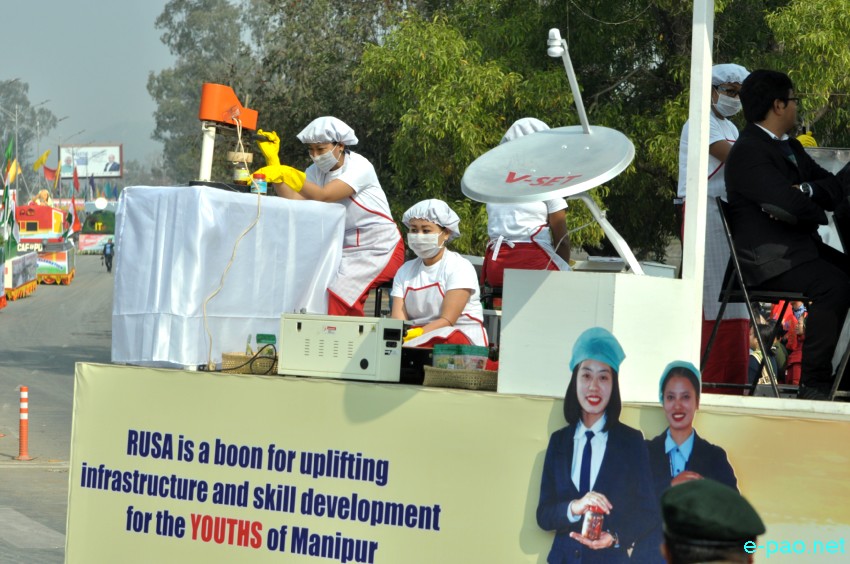 Tableaux presentation : 69th Indian Republic Day at Kangla, Imphal :: January 26 2018