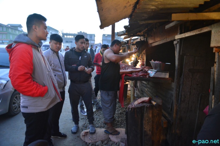 Bye Bye 2018 :: People buying Meat at Imphal area on eve of New Year 2019 :: 31st December 2018