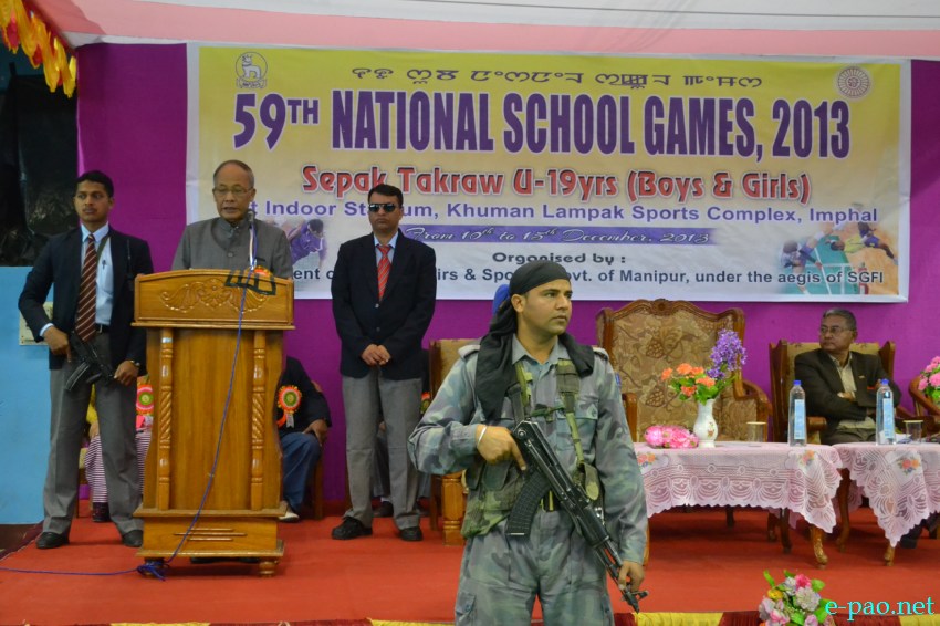 Closing function of 59th National School Games in Sepak Takraw U-19 (Boys/Girls) at Khuman Lampak :: 15 Dec 2013