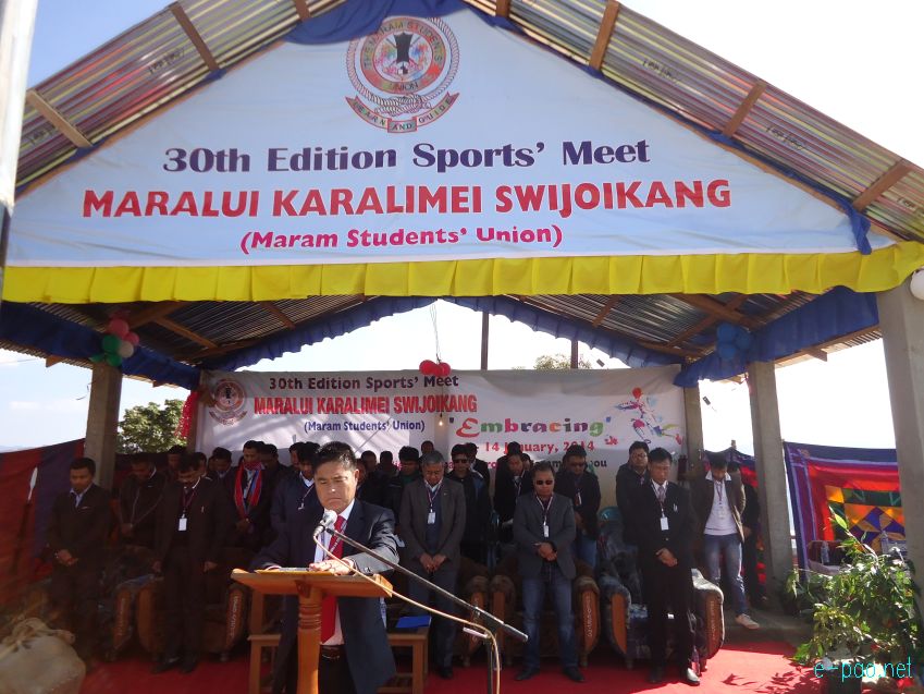 30th sports meet of Maralui Karalimei Swijoikang (Maram Students' Union) at Brig SK Sharma Ground, Maram Khunou ::  07th January 2014