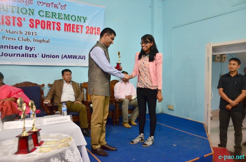 Prize distribution : 5th Annual Journalist Sports Meet 2015 at Manipur Press Club :: 31 March 2015