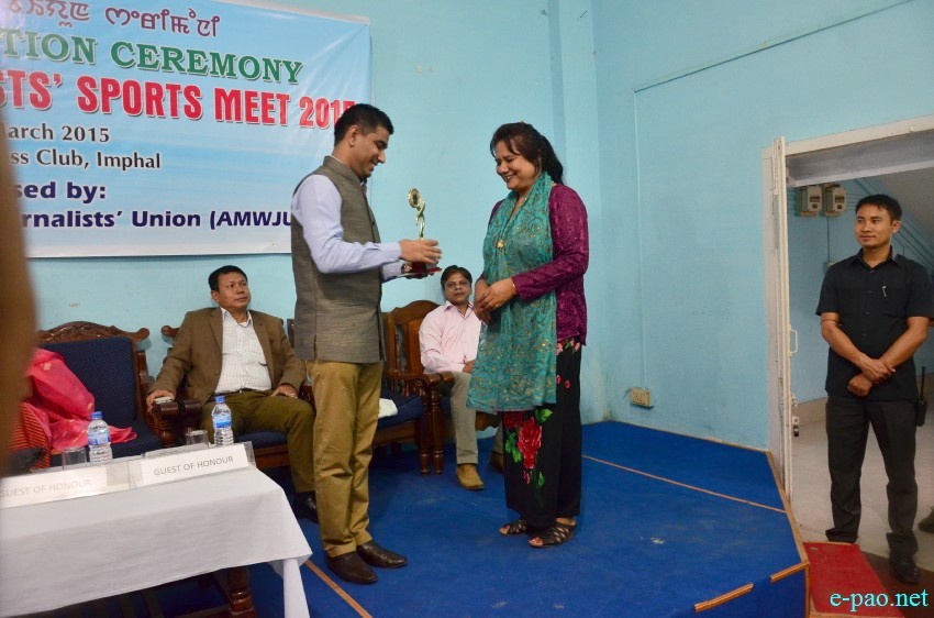 Prize distribution : 5th Annual Journalist Sports Meet 2015 at Manipur Press Club :: 31 March 2015