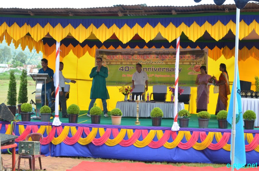 40th Anniversary of Manipur Cricket Association celebrated at Luwangshangbam Cricket Stadium :: 16th September 2015
