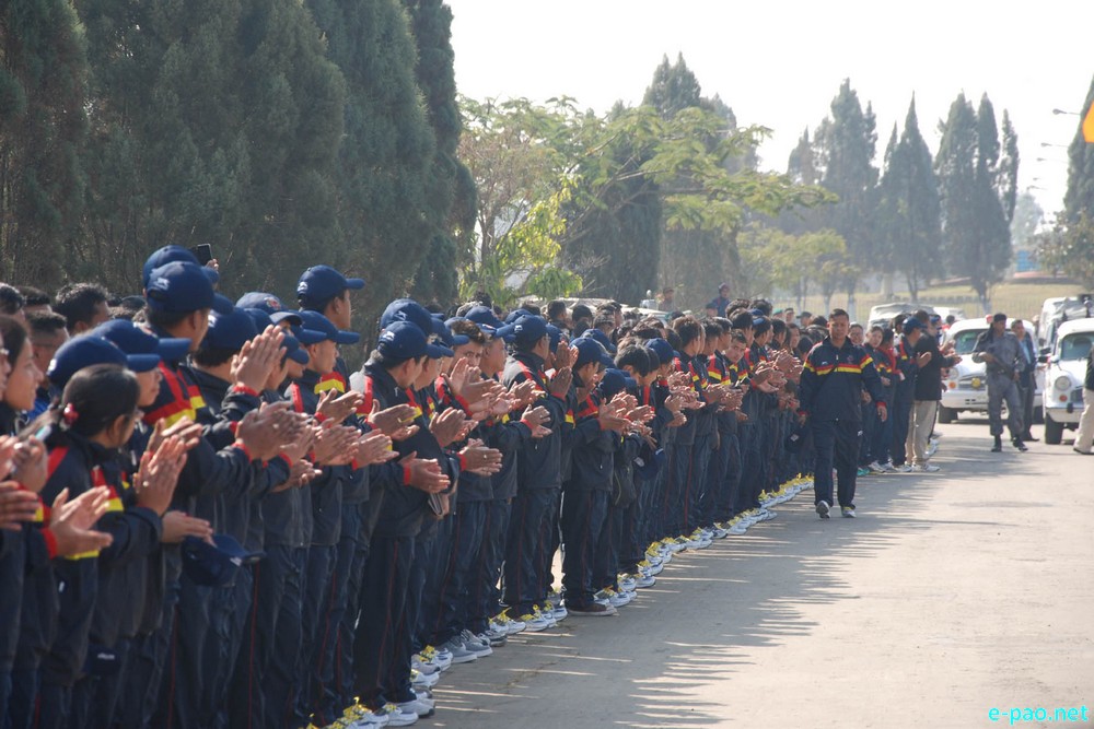 35th National Games : CM flags off Manipur contingent from Khuman Lampak Sports Complex :: 24 January 2015