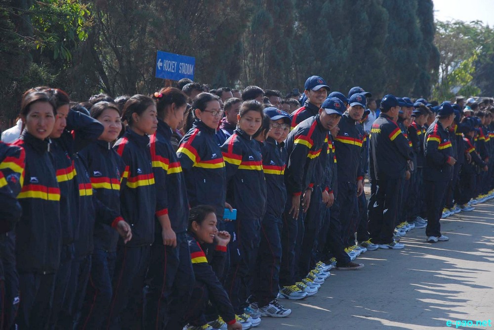 35th National Games : CM flags off Manipur contingent from Khuman Lampak Sports Complex :: 24 January 2015