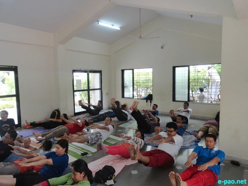 1st International Day of Yoga celebrated by AMAND, Pune at  Wanawadi, Pune :: 21 June 2015