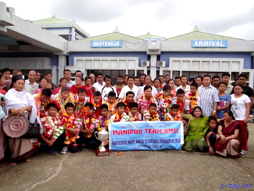 BMSC (Manchester United Premier Cup champion) arriving at Imphal Aiport :: May 24 2013