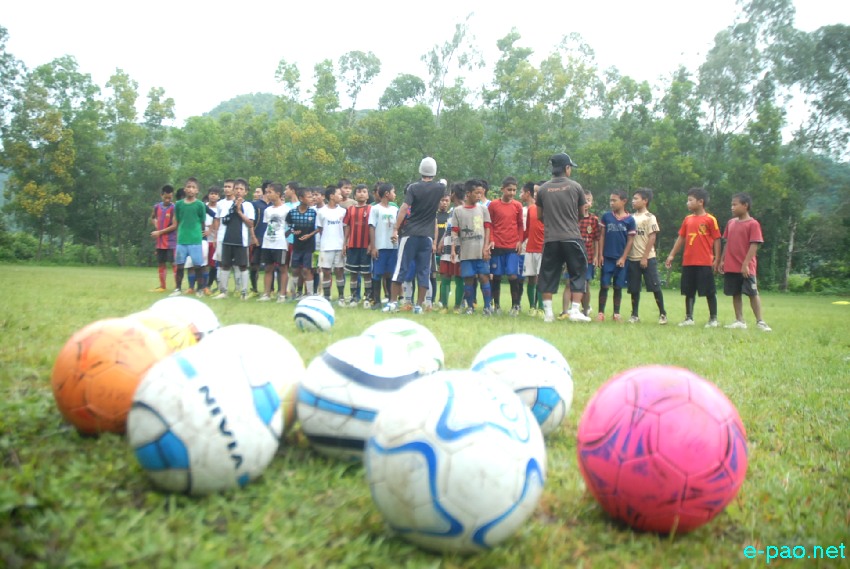 Sadar Hill Football Coaching Camp organised by Motbung Youth Club under aegis of feverpitch at ETS ground :: July 29 - August 3 2013
