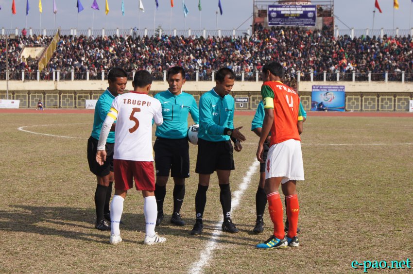 TRAU football players at a match during CC Meet 2014-15
