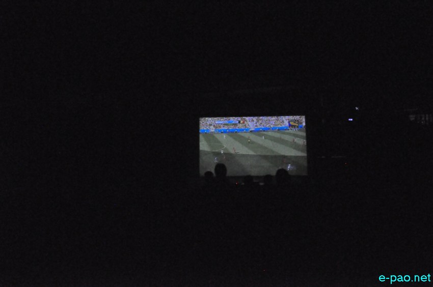 FIFA World Cup 2014 Fever in Imphal :: Football Fans watching at Thangmeiband, THAU Club and at NYK Club, Thangmeiband :: July 5th 2014