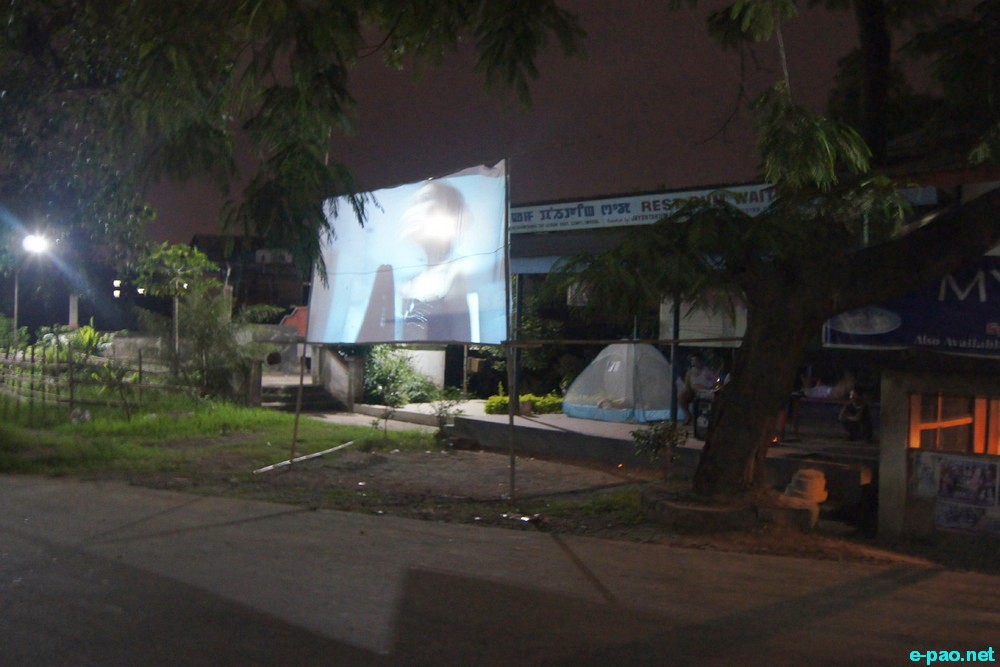FIFA World Cup 2014 Fever in Imphal :: Football Fans watching at Keishampat, Keishamthong, Yaiskul :: July 8th 2014