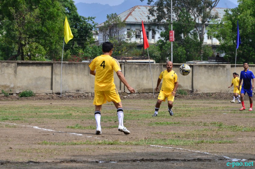 A football match during Annual Sports Meet, 2015 held at DM College Campus :: 4th April 2015