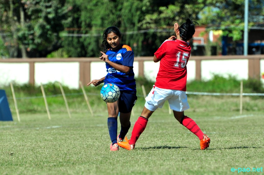 Sub-Junior Girls National Football Championship (Manipur Vs Maharashtra) at Kodompokpi, Wangjing :: 04 November 2017