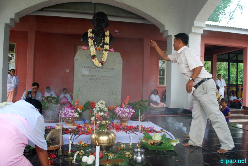 13th Death Anniversary of (late) Arambam Somorendra Martyrdom held at different parts of Manipur :: 10 June 2013