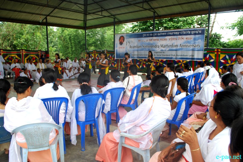 13th Death Anniversary of (late) Arambam Somorendra Martyrdom held at different parts of Manipur :: 10 June 2013