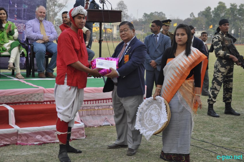 Prize distribution for final matches at  Governor's Cup Invitation Polo Tournament 2014 at Mapal Kangjeibung :: 12 March 2014