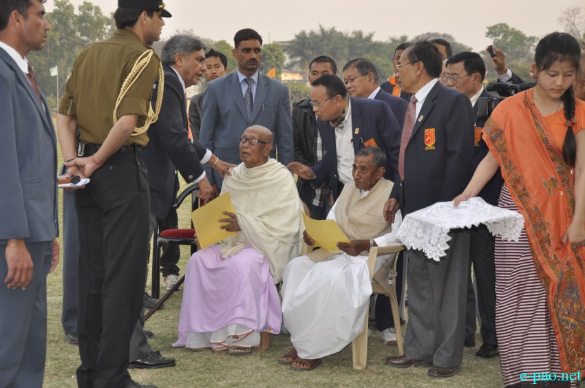 Prize distribution for final matches at  Governor's Cup Invitation Polo Tournament 2014 at Mapal Kangjeibung :: 12 March 2014