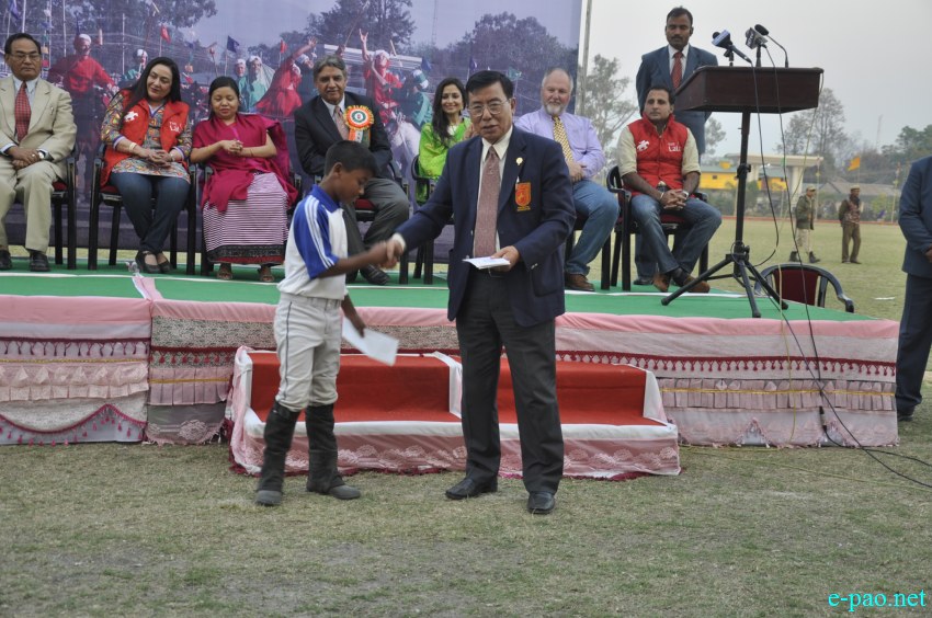 Prize distribution for final matches at  Governor's Cup Invitation Polo Tournament 2014 at Mapal Kangjeibung :: 12 March 2014