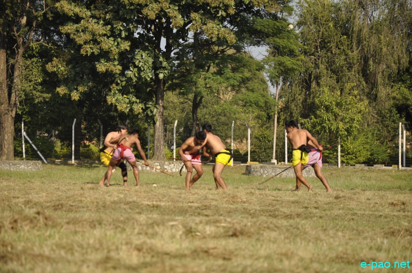 Mukna Kangjei and Mukna - Indigenous Games of Manipur - played on Mera Houchongba at Kangla :: 8 Oct 2014