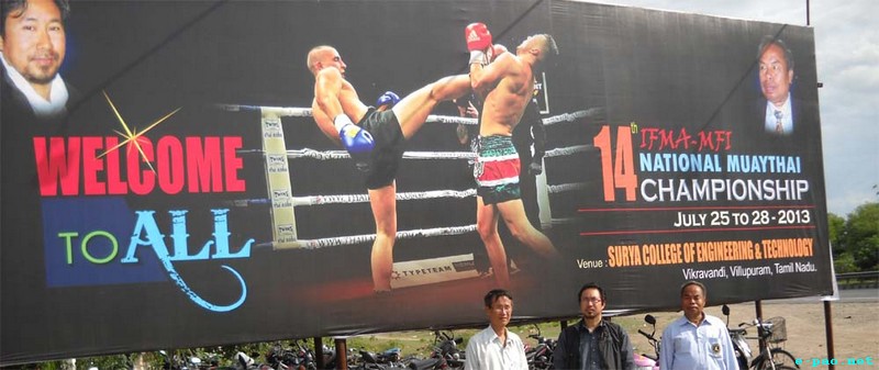 14th IFMA-MFI National Muaythai Championship held at Kandasamy Memorial Indoor Stadium, Villupuram, Tamil Nadu :: July 25 to 28, 2013
