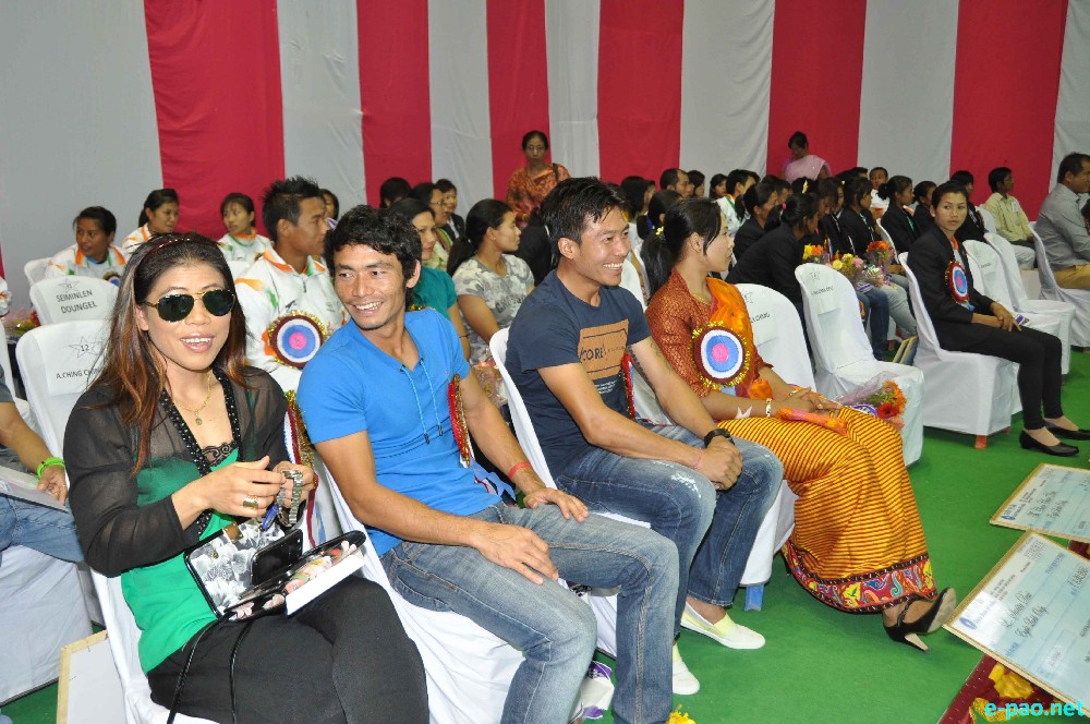 Felicitation ceremony of participants of 17th Asian Games 2014 at Indoor Stadium, Khuman Lampak :: Oct 11 2014