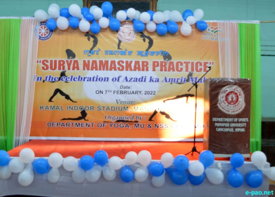  Surya Namaskar Practice at Manipur University Yoga Department