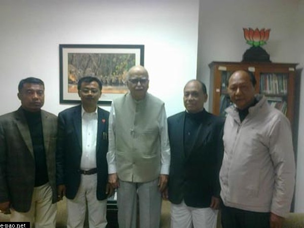 A team of BJP Manipur Pradesh meet top brass leaders of BJP New Delhi on January 25, 2013