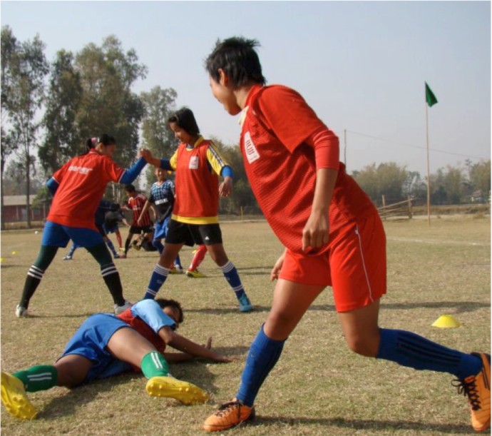 Girls Football  Advance skills Camp at Imphal